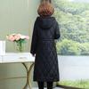 Middle Age Women's Winter Overcoat Hooded 2023 New Casual Thick Warm Long Parkas for Women Winter Jackets