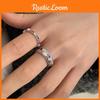 Summer Rainbow Zirconia Heart Shaped Adjustable Ring For Women Stylish Y2k Trend