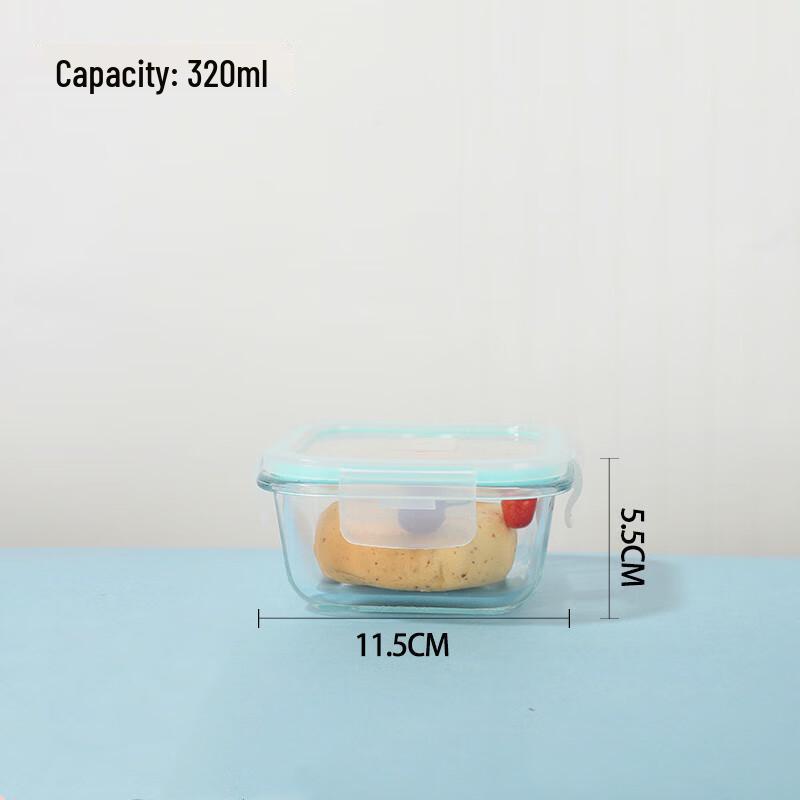 ZISIZ Transparent Glass Food Storage Container Set