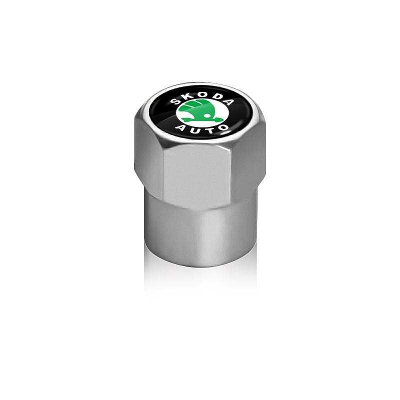 AAAJH1 Car Keychain Tire Valve Cap Car Styling Accessories For Skoda Octavia MK2 MK1 2 3 A5 A7 A8 Fabia Karoq Superb Rapid Kamiq Scala
