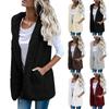 Womens Vest Winter Warm Hoodie Outwear Casual Coat Faux Zip Up Jacket