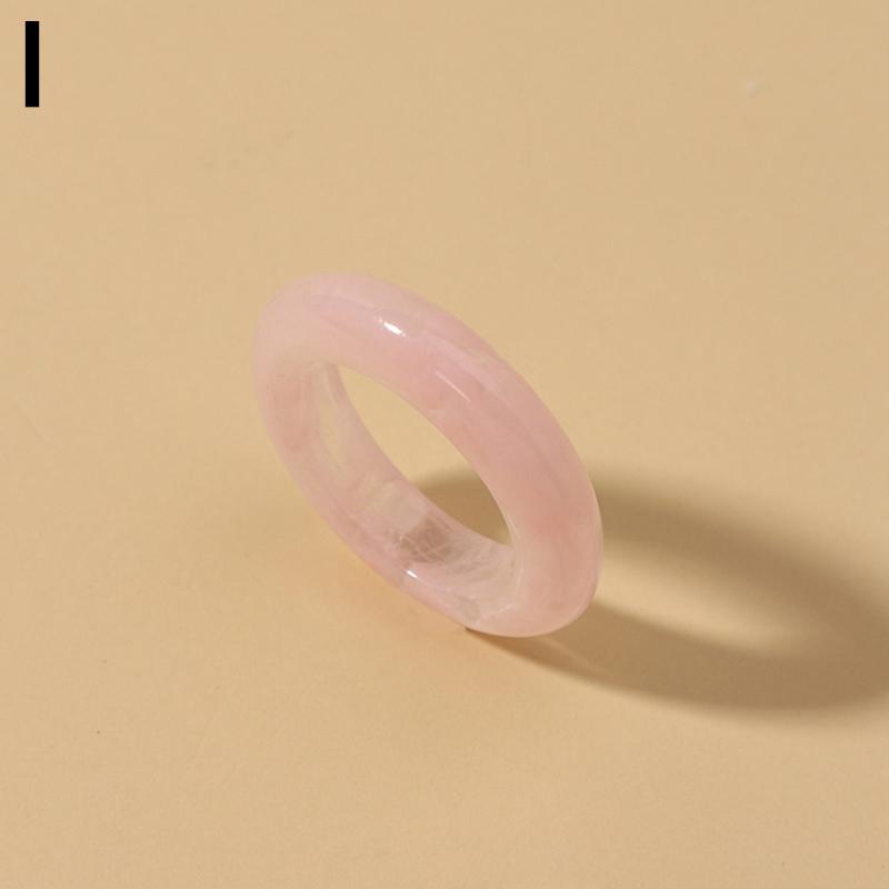 18 мм винтажные красочные прозрачные акриловые круглые кольца из смолы для темпераментных женщин и девочек, простые геометрические украшения, модные подарки