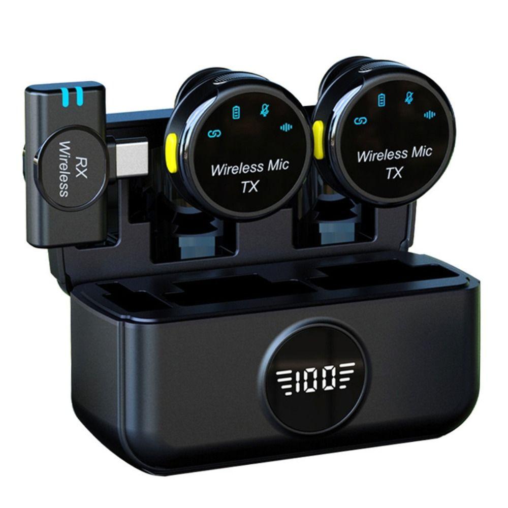 Magnetic Wireless Microphone Plug and Play Mini Microphone Digital Microphone Vlog Recording