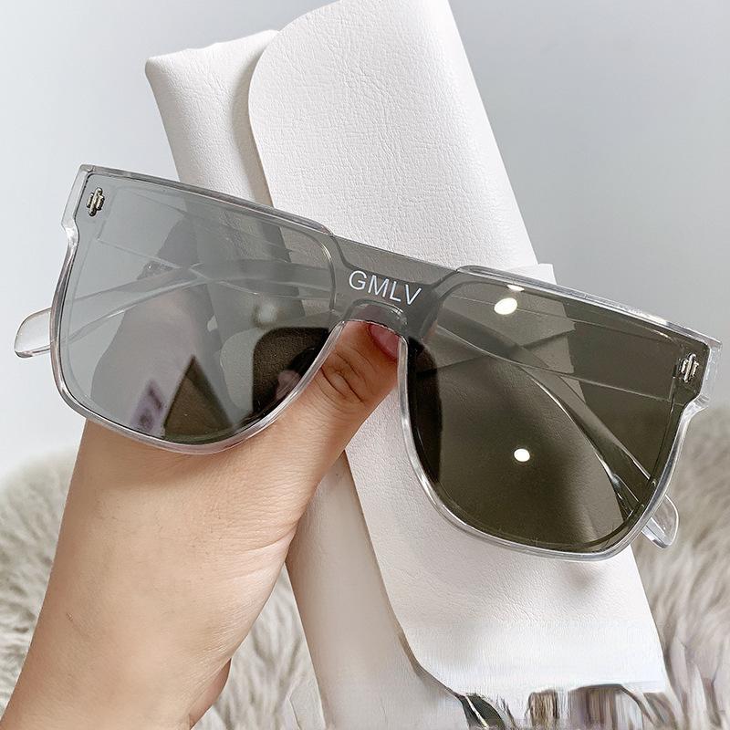 Зеленые солнцезащитные очки для мужчин, авангардные, для уличной стрельбы, интегрированные черные солнцезащитные очки для женщин, солнцезащитные очки