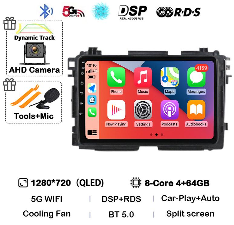 Android 14 Carplay Auto Car Radio For Honda HR-V HRV XRV Vezel 2013 - 2019 2Din GPS Multimedia Video Player Stereo 360 Camera 4G