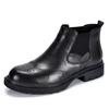 Ботинки челси из коровьей кожи первого слоя, мужские кожаные универсальные бархатные ботинки средней прочности с дышащей подошвой, ботинки Martin
