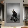 Japanese Samurai Wearing Armor Holding a Samurai Sword Canvas Painting Modern Art Mural Living Room Home Wall Decoration Cuadros
