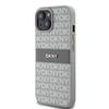 Dkny Dkhcp15Mprthsle Iphone 15 Plus /14 Plus 6.7 Beżowy/Beige Hardcase Leather Mono Stripe & Metal Logo