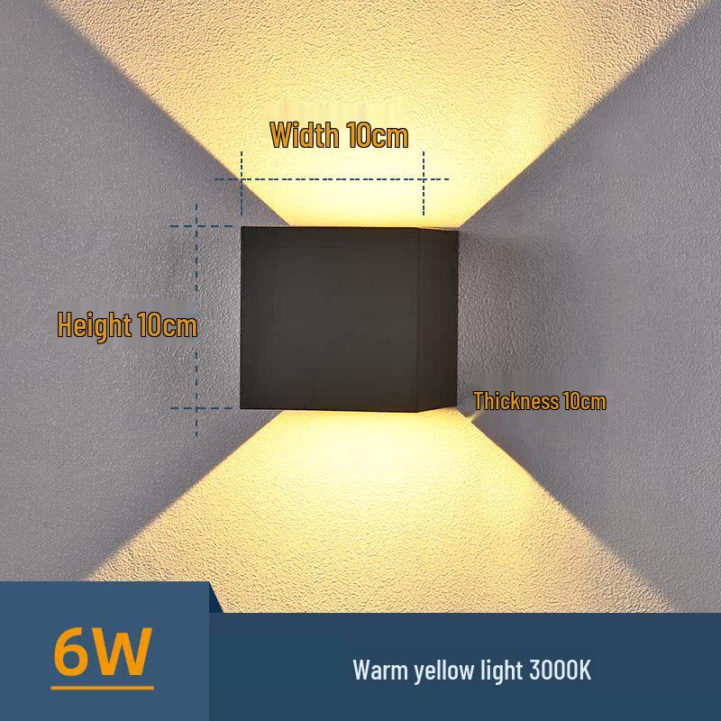 Universal Waterproof Wall Washer Light for Balcony, Courtyard, or Terrace - Exterior Up and Down Outdoor Lighting