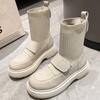 Fashion Fashion Elastic Socks Boots for Women Breathable Women's Thick-soled Shoes British Style Women's Casual Boots 2024 Botas Mujer