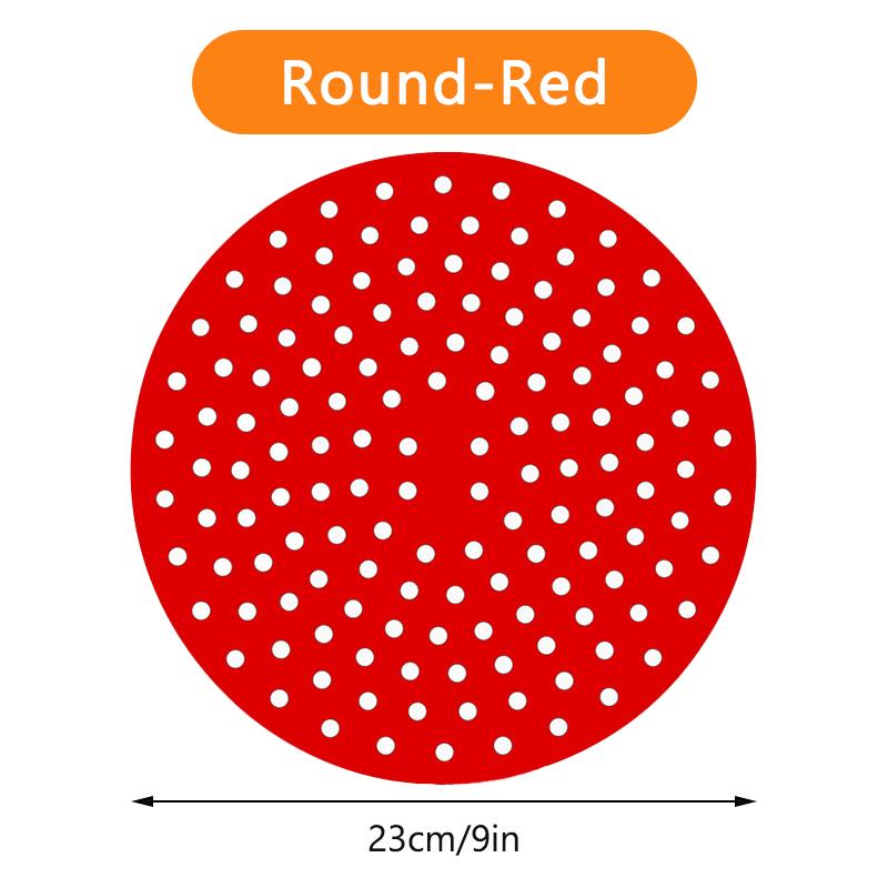 Многоразовый силиконовый коврик для фритюрницы, антипригарная подкладка для пароварки, внутренний коврик для выпечки, кухонные принадлежности, круглый квадратный