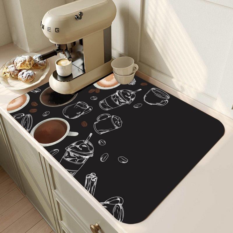 Коврик для кофемашины Впитывающий Нескользящий Коврик для столешницы кухни Коврик для слива Кухонный Впитывающий Нескользящий Коврик