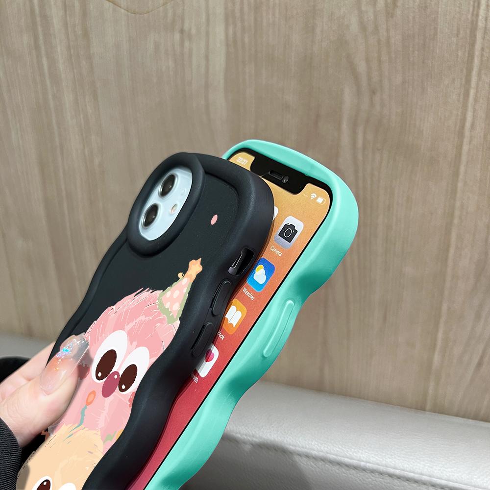 Для Infinix Hot 40i 30i Smart 8 OPPO A18 A38 A58 A60 A78 Reno12 FS Vivo Y18 Y28 Y36 Y22s Y17s милый мультяшный узор мягкий силиконовый чехол для телефона с волнистым краем