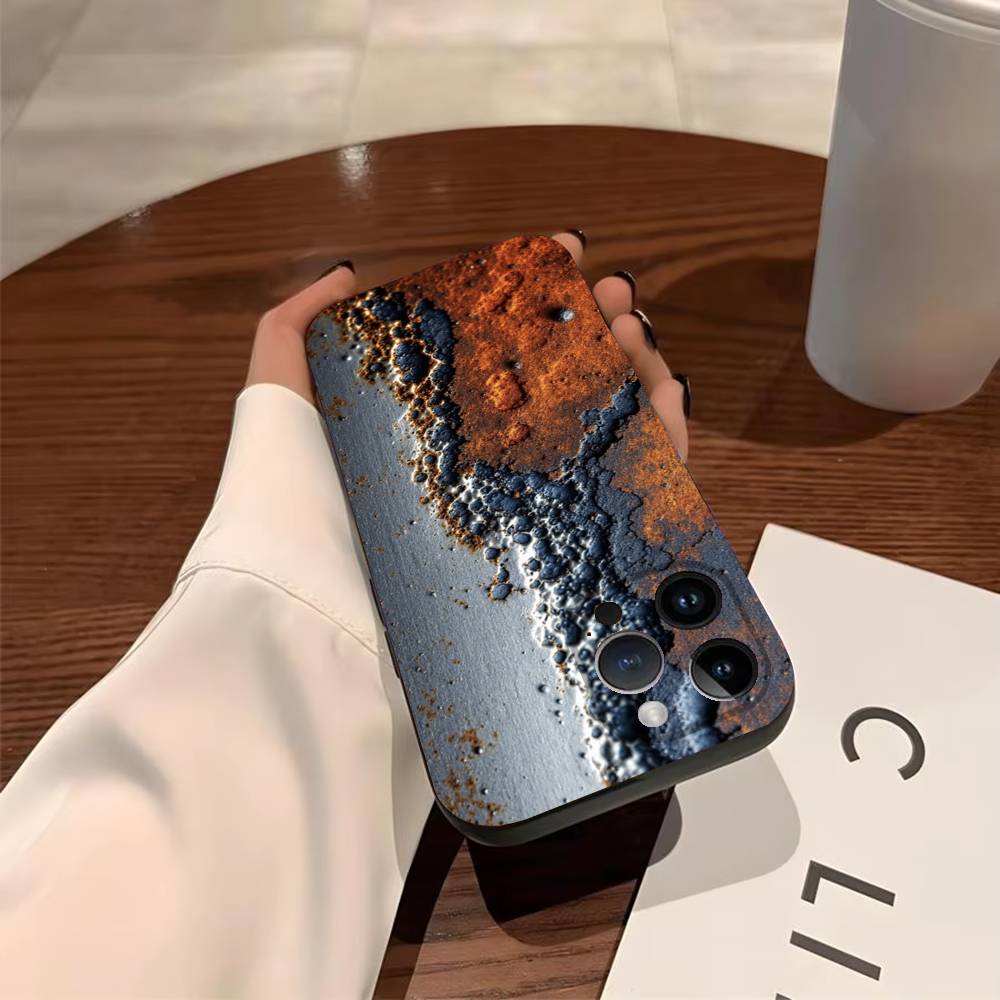 Ржавый чехол в индустриальном стиле для iPhone 17 Air 16 15 11 12 14 13 Pro Max Ударопрочный чехол