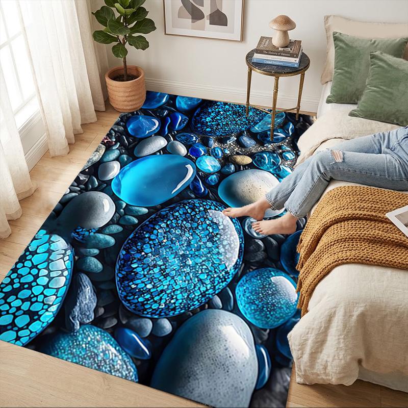 Blue Pebbles Living Room Nonslip Area Rug Soft Carpet For Bedroom Game Playroom Sofa Office Home Decor Doormat Christmas Gift C9302627