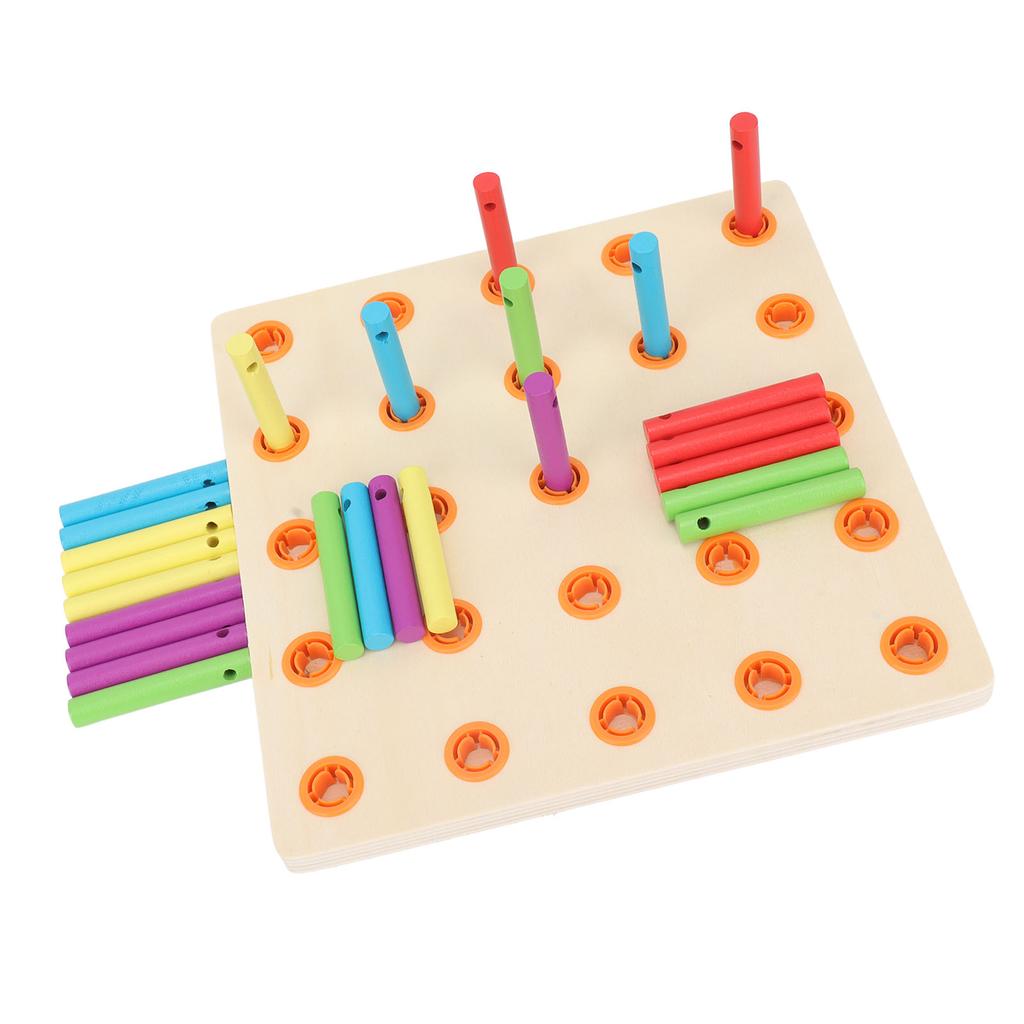 Деревянный геоборд, координация рук и глаз, сенсорная тренировка, безопасный деревянный математический блок для детей O