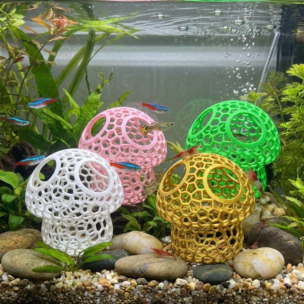 Hollow Out Fish Shrimp Hideout Shelter Simulation Mushroom Betta House Landscape Decoration