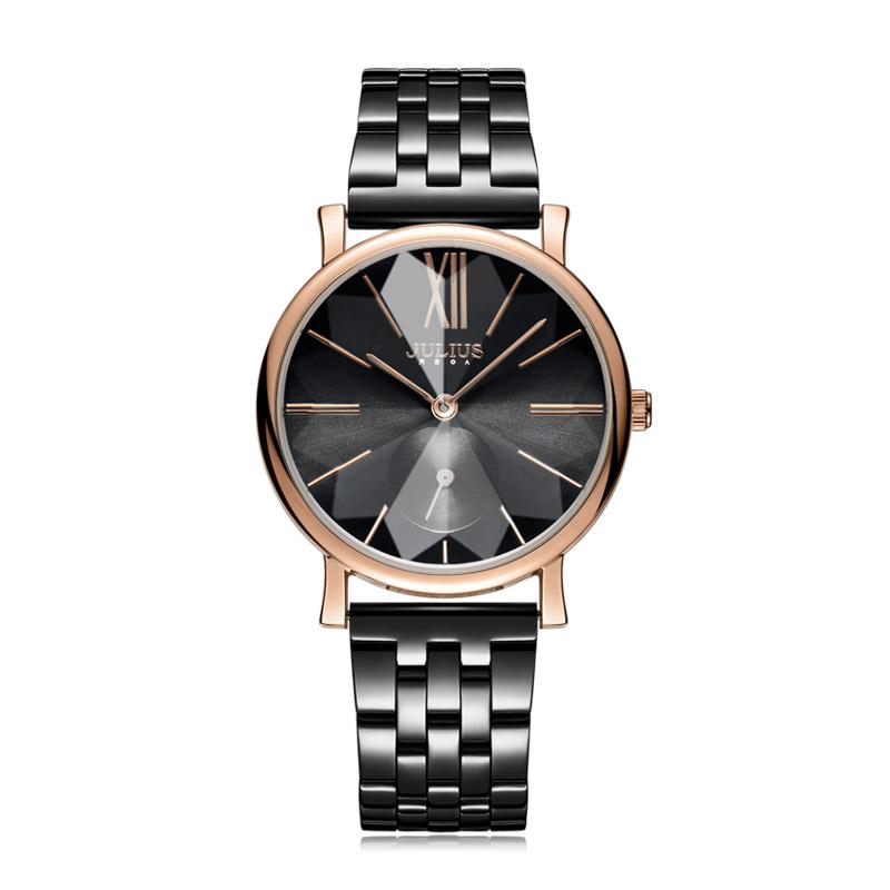 Real Small Function Hand Japan Quartz Mov't Women's Watch Julius Stainless Steel Hours Girl's Birthday Gift Box