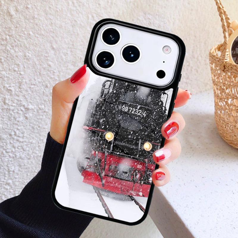 Чехол для телефона Train Snow Locomotive Railway для iPhone 17 Air 16 15 14 13 12 11 Pro Max Plus