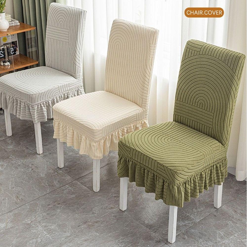 Эластичный жаккардовый чехол на обеденный стул, высокоэластичный чехол на сиденье/табурет, чехол на спинку, гостиная