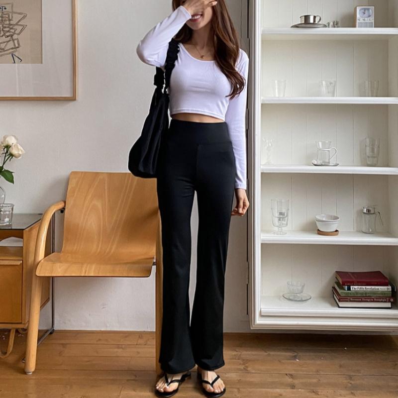 Shop Women Yoga Pilates Easywear Daily Span Bootcut Slacks Bygo Wpt 3153 Gray