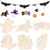 6/18/36PC Wooden DIY Painting Pumpkin Pieces for Halloween Carnival Ghost Festival Prank Party Gift Decoration Gift Pack Filling