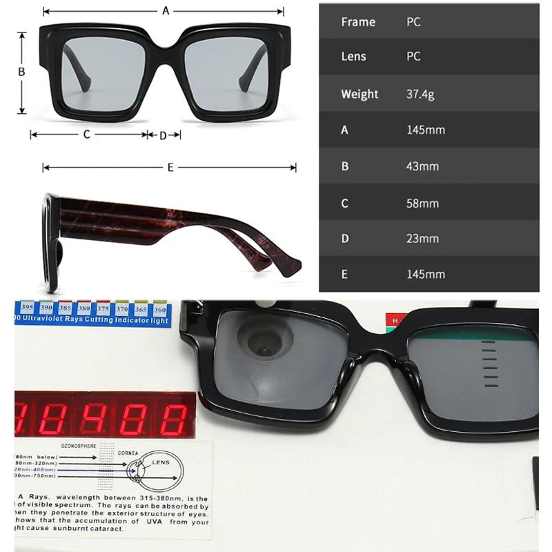 SHAUNA Fashion Oversized Square Candy Color Women Sunglasses Retro Clear Light Gray Eyewear Men Green Pink Wide Legs Sun Glasses