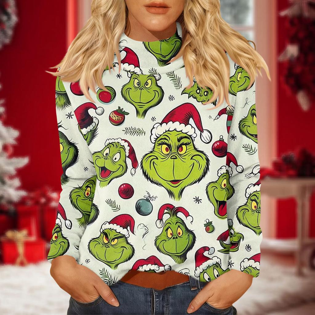 Women's Daily Casual Long Sleeve Mid Collar Top