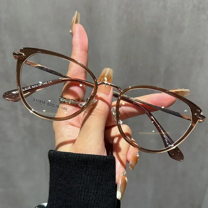 Популярные модные женские очки для чтения Стильные очки для пресбиопии «кошачий глаз» Мужские унисекс Ретро Очки для дали с защитой от синего света