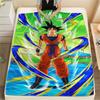 Dragon Ball Character Goku pattern Flannel Blanket, High quality Comfortable for All Seasons, Home Decor, Warmth and Comfort, Perfect for Gifts.