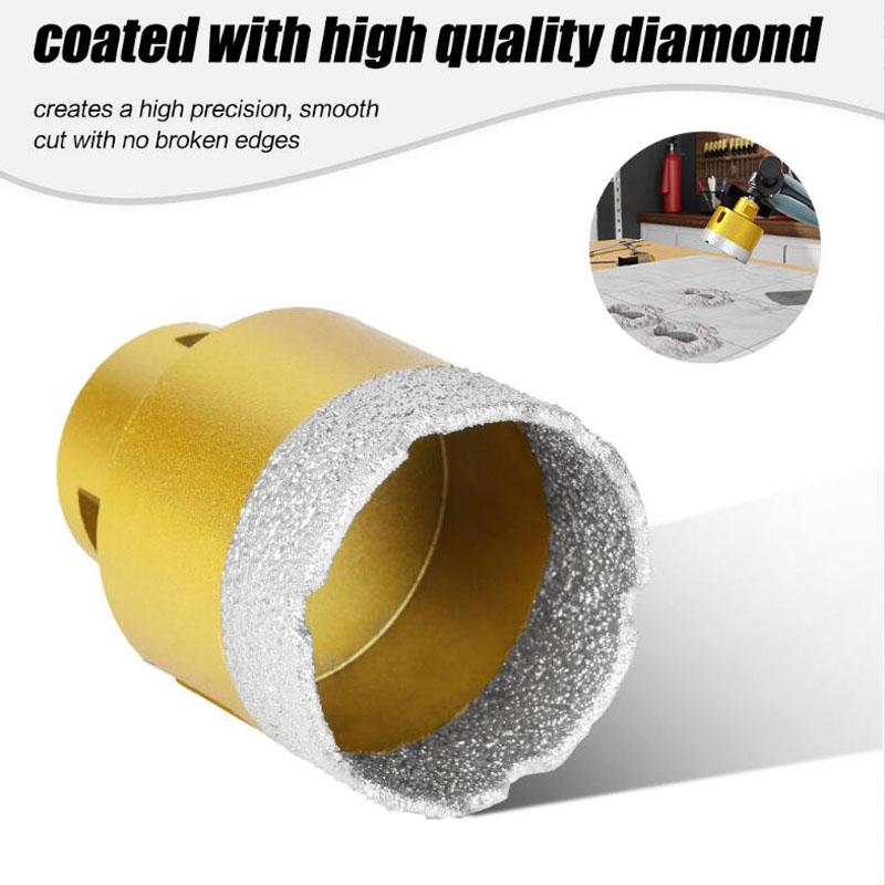 Резьбовое паяное алмазное сверло для бурения отверстий, сверло для угловой шлифовальной машины M14 для керамической плитки, мрамора, гранита, кирпича 6-65 мм