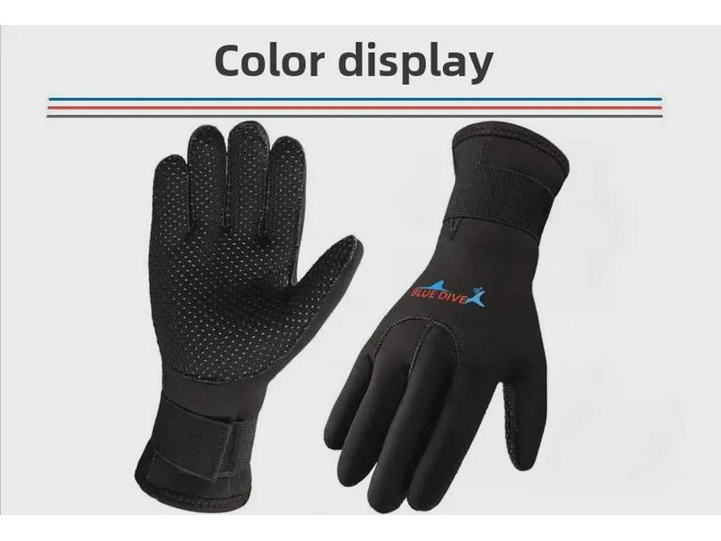 Зимние перчатки для дайвинга с защитой от царапин толщиной 3 мм, нескользящие и износостойкие для плавания, теплые с перепонками для рук, профессиональное снаряжение для серфинга