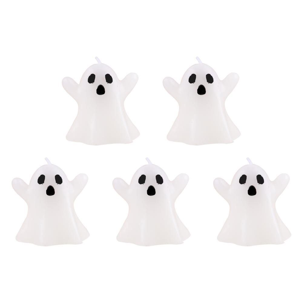 Halloween Cute Ghost Candle Creative Ghost Atmosphere Candle Multifunctional Desktop Ghost Candle for Home Bedroom
