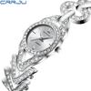 CRRJU Women's Watch Women's Watch Bracelet Watch Bracelet Watch Gold Stylish Diamond Set Women's Watch