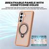 Colored Cooling 360° Rotation Ring Magnetic Phone Case For Galaxy S26 FE/S25 FE 5G, Honeycomb Heat Dissipation Shockproof Wireless Charging Cover