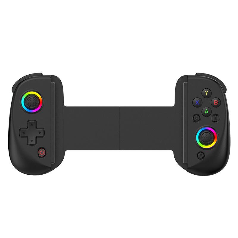 Игровой контроллер для телефона D8 RGB с выдвижной ручкой и шестиосевым джойстиком Холла для iOS, Android и Switch