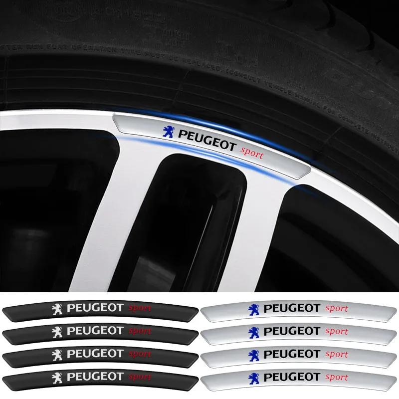 Для Peugeot Стайлинг Автомобиля Значок На Ступицу Колеса Наклейки На Диск Шины Аксессуары Для Peugeot 206 207 307 3008 2008 308 407 408 508 301