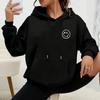 Women's Relaxed Fit Hoodie, Solid Color & Low-Maintenance, Travel