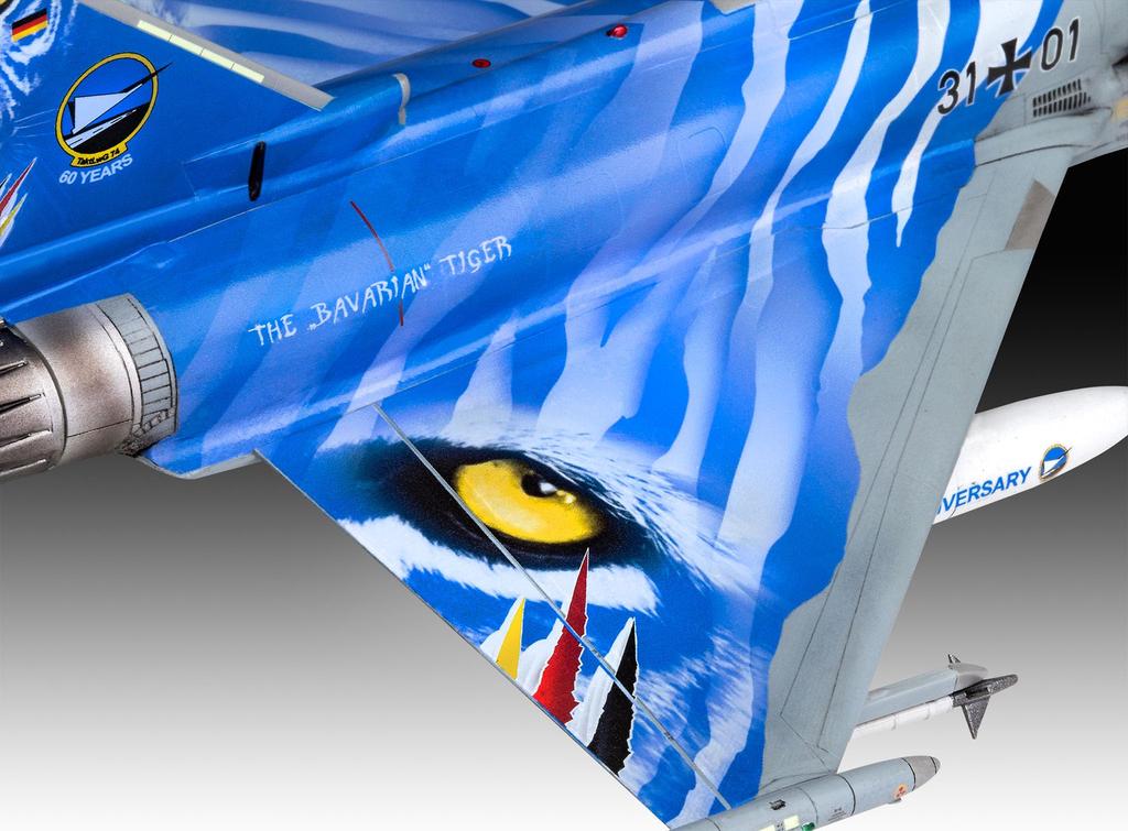 Revell масштаб Немецкие ВВС Eurofighter Typhoon Bayern Tiger 2021 пластиковая модель номер модели отлита в цвете 1/72 набор, 03818,