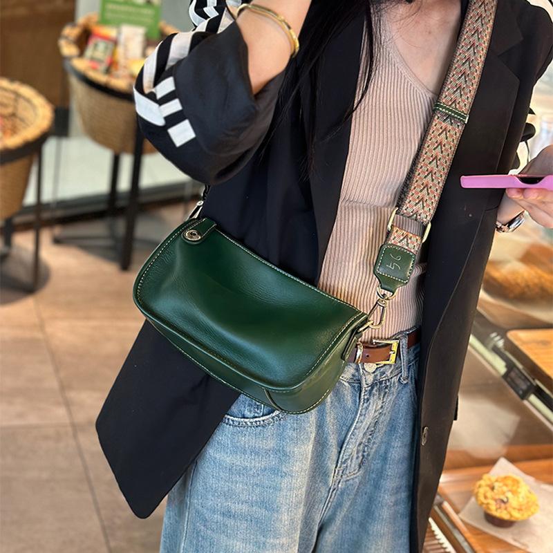 Легкая роскошная женская сумка-мессенджер из коровьей кожи первого слоя, модная сумка подмышкой, высококачественная сумка-пельмень, кожаная сумка на одно плечо.