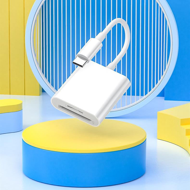 2 1 Type C TF SD Memory Card OTG Adapter USB External Card Reader 480Mbps Speed for Card Reader