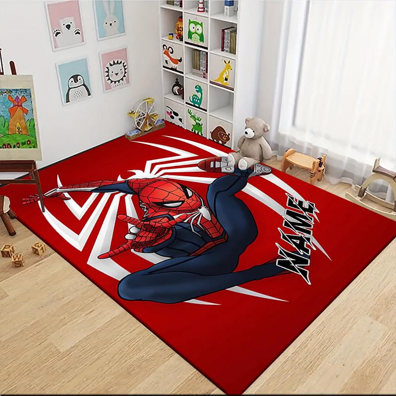 Custom Name "Spider-Man: Wonder" Carpet Rug Customizable Soft Washable Anti-Slip Home Living Room Sofa Mats Personalized Rug. 0909299