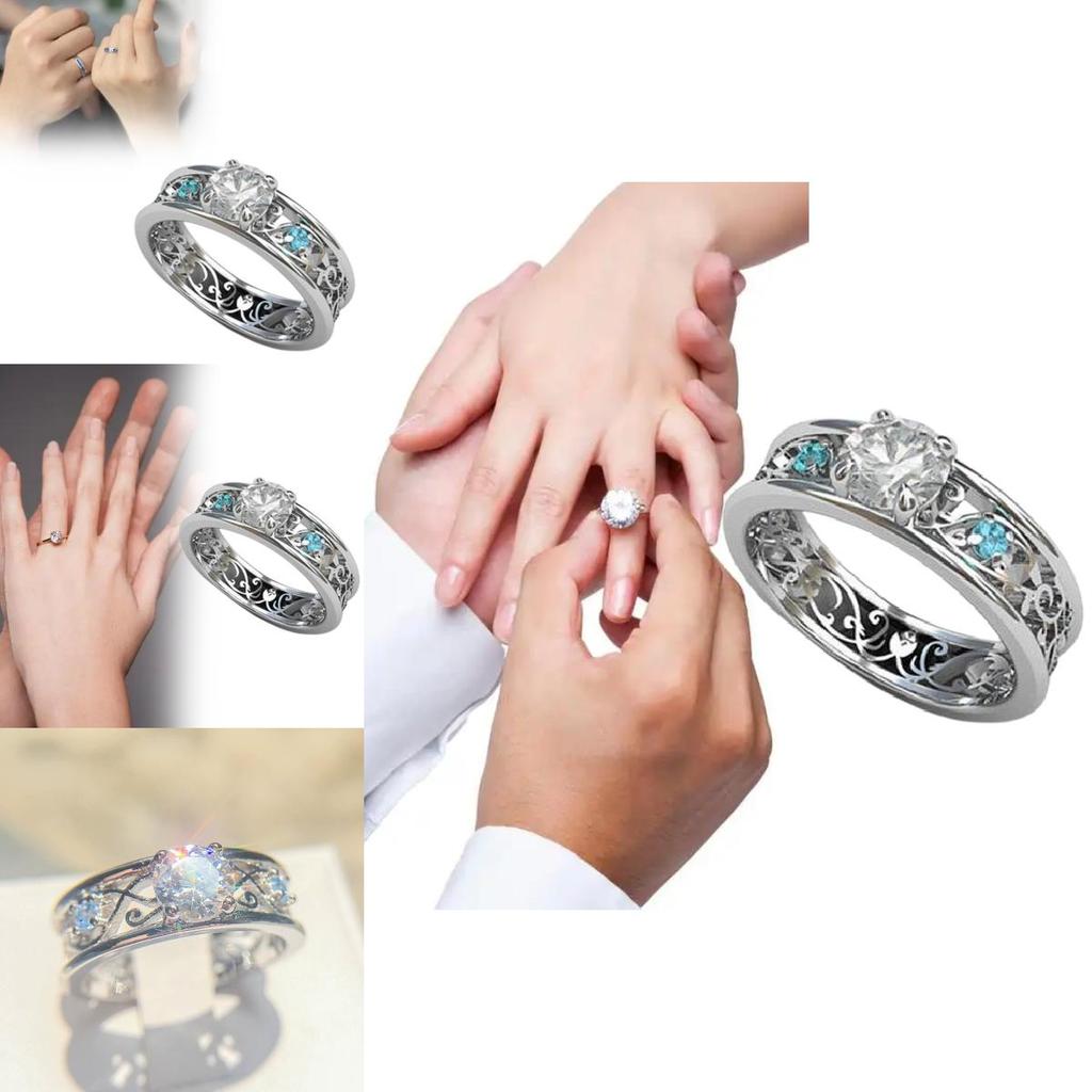 Винтажное кольцо из латуни и стали с синим сапфиром и кубическим цирконием для любителей моды