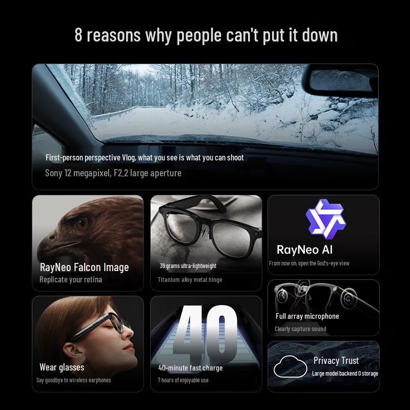Thunderbird V3 AI Camera AR Smart Glasses