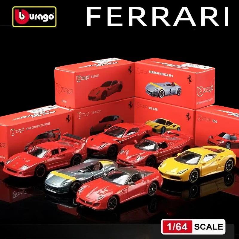 Ббураго 1:64 Серия Ferrari-LaFerrari 458 Enzo SF90 812 SP3 Металлические литые модели, Мини-симуляторы автомобилей Подарочный набор для взрослых Детей