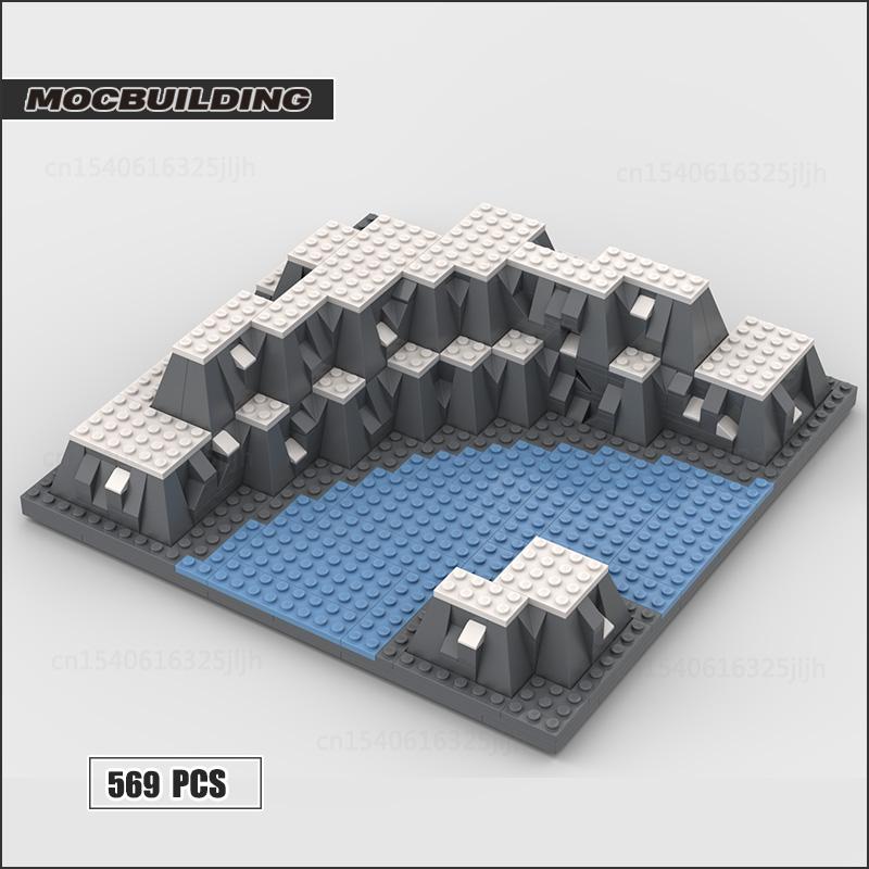 Конструктор Moc 3D Базовая Технология Кирпичи Поднятая Базовая Пластина Для Наборов Замков С Рекой Креативная Модель Для Демонстрации Игрушки Подарки