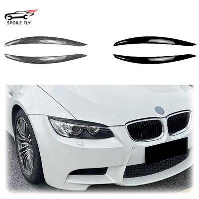 2 шт. 2005-2012 Для BMW 3 серии E90 E91 E92 E93 M3 318i 320i 320d 325i 330i 330d Накладки на фары «Злые брови» Веки Лампа Из ABS