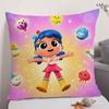 Cartoon TTrue Rainbow Kingdom Cushion Cover Natural Linen Organic Fabric DoubleSided Printing Sofa Home Decor Gift Pillow Case