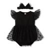 Summer Patchwork Mesh Sleeveless Romper for Baby Girls - Bestseller Triangle Bodysuit