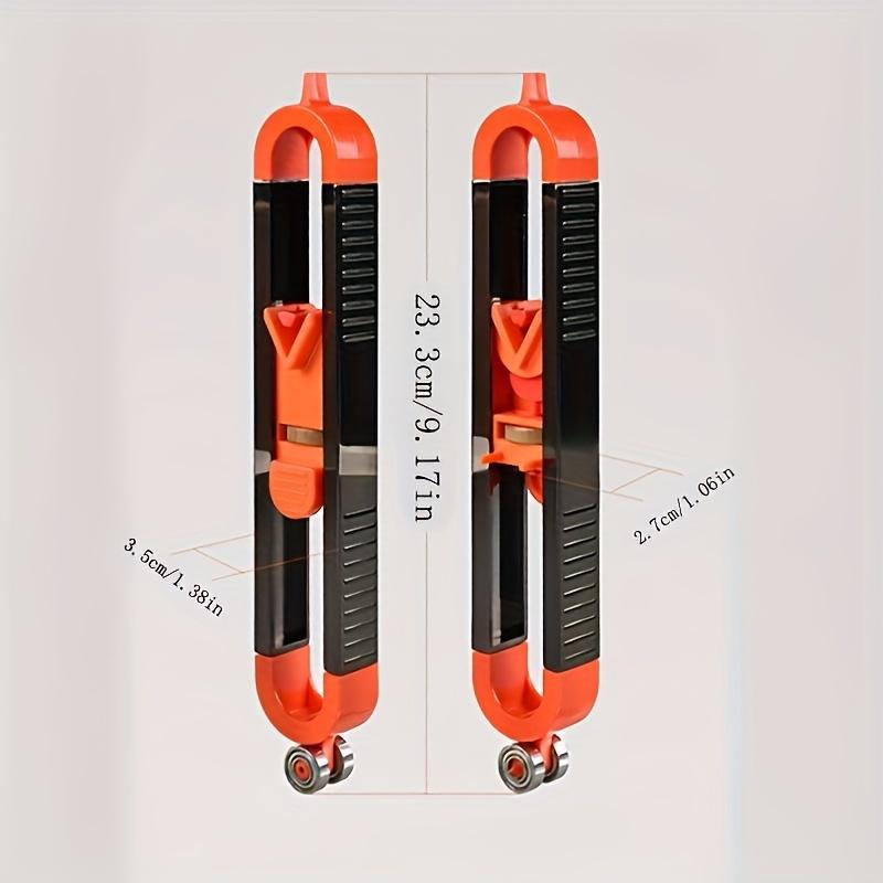 Регулируемая линейка для разметки контуров с фиксатором, оранжевая и черная, идеально подходит для проектов по благоустройству дома своими руками, контурное копирование Функциональная линейка